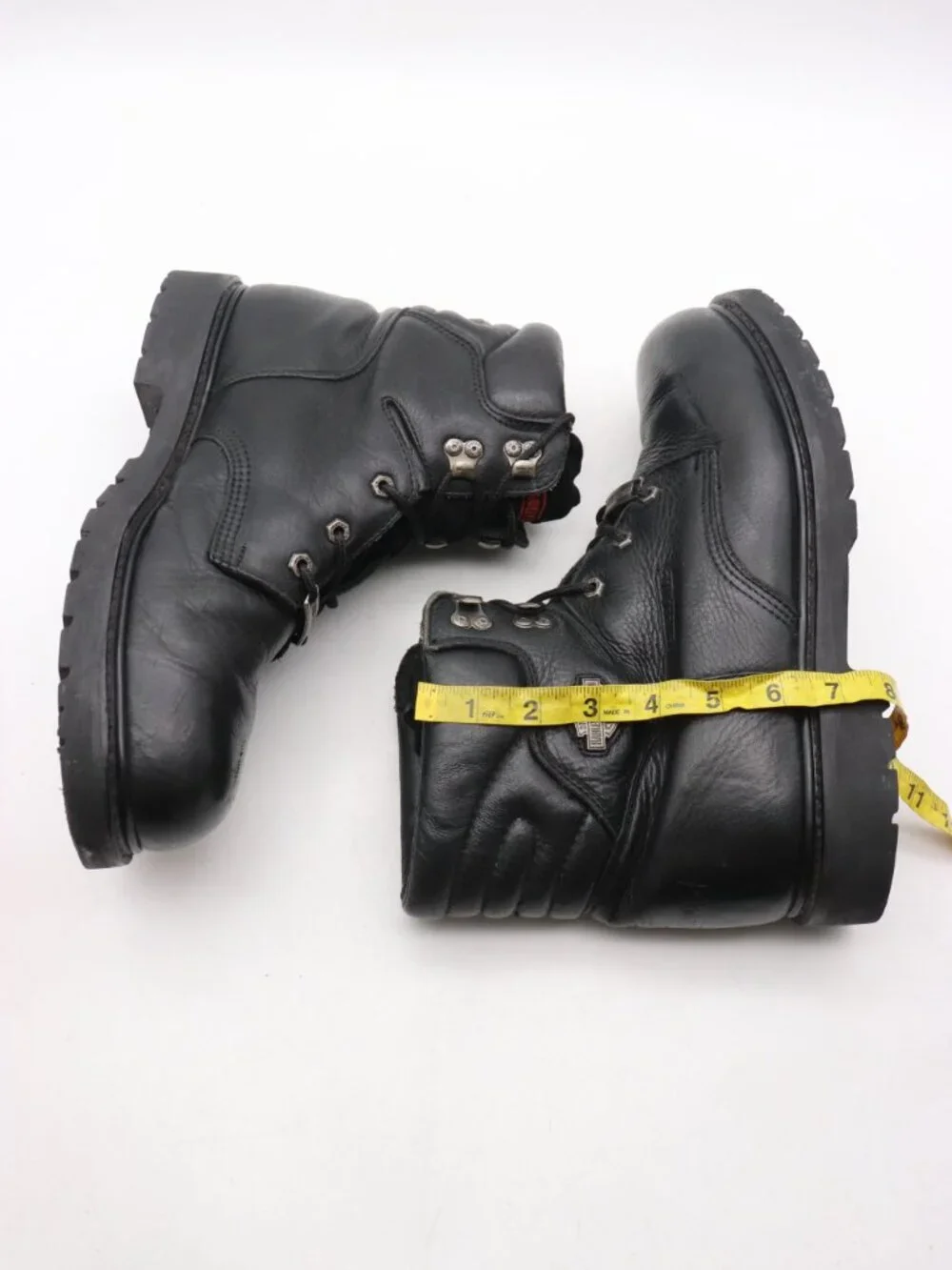Harley Davidson Men's 13 Motor Cycles Black Leather Steel Toe Safety Moto Boots